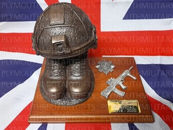 Scots Guards Regiment Boots and Virtus Helmet